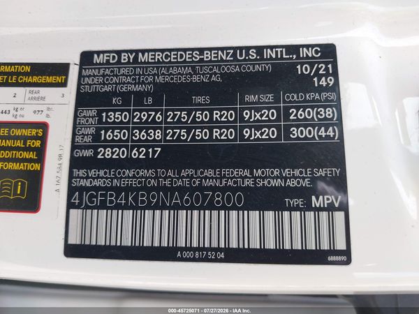 2022 MERCEDES-BENZ GLE 350 4MATIC