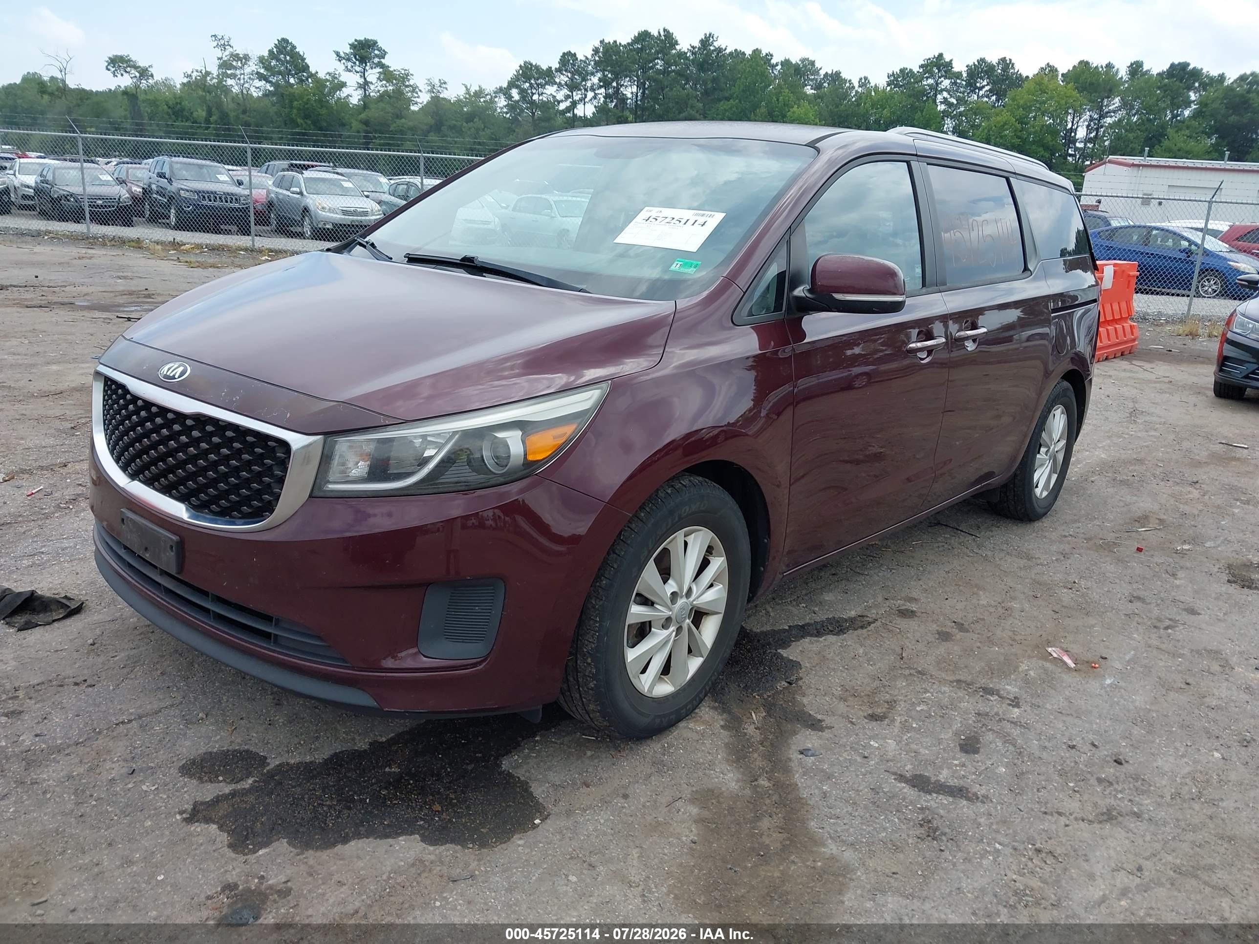 2016 KIA SEDONA LX