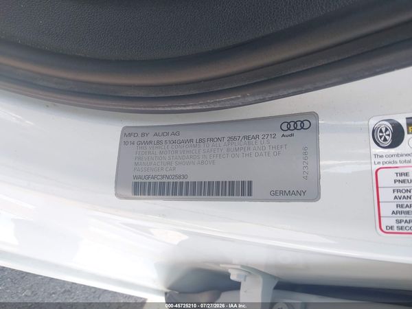 2015 AUDI A6 2.0T PREMIUM