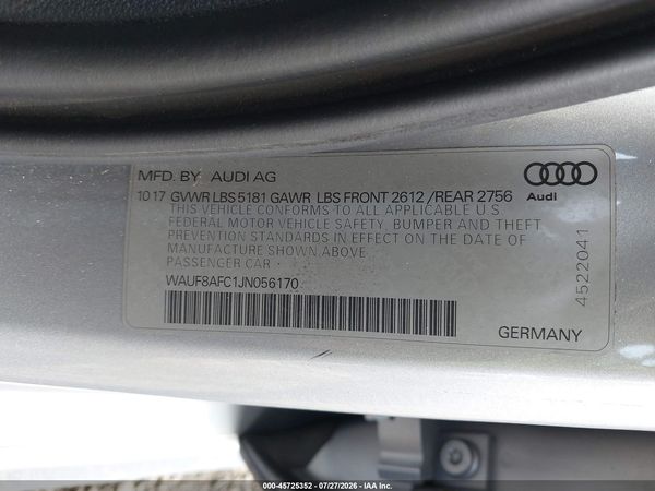 2018 AUDI A6 2.0T SPORT