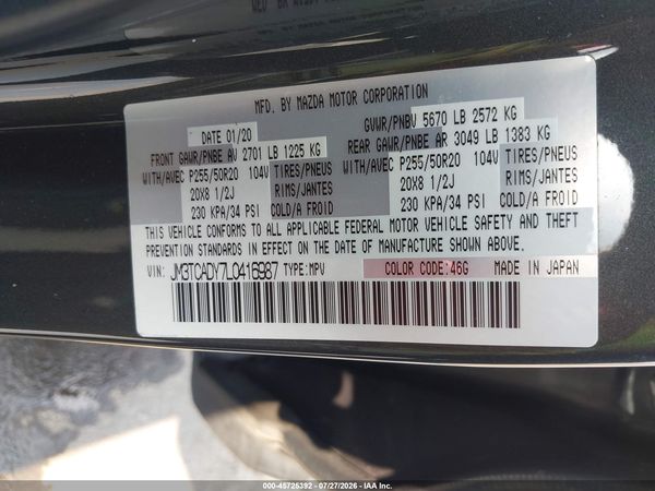 2020 MAZDA CX-9 GRAND TOURING