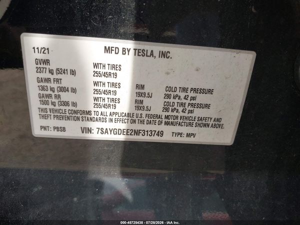 2022 TESLA MODEL Y