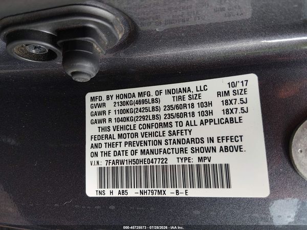 2017 HONDA CR-V EX