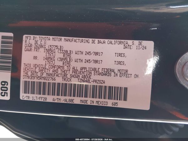 2024 TOYOTA TACOMA SR5