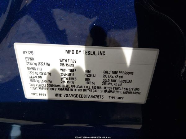 2026 TESLA MODEL Y
