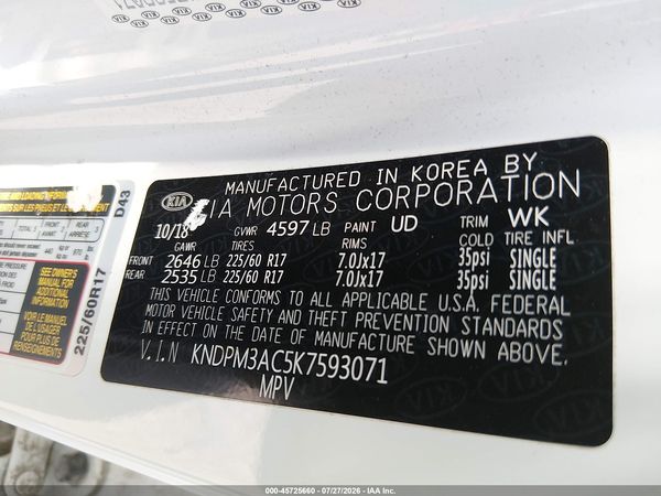 2019 KIA SPORTAGE LX