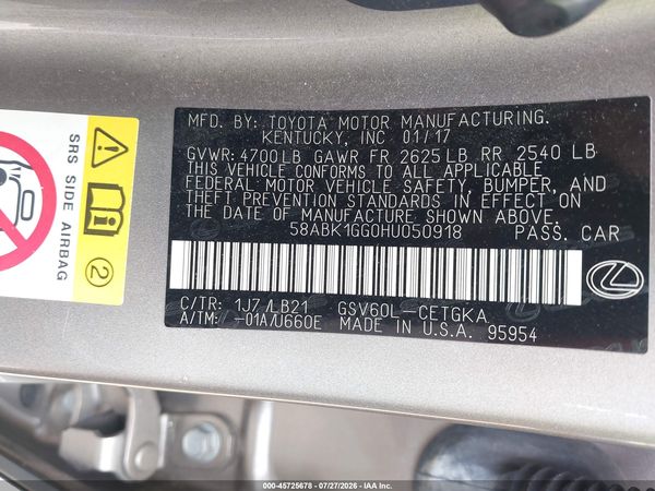2017 LEXUS ES 350