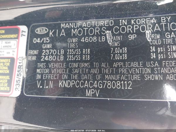 2016 KIA SPORTAGE EX