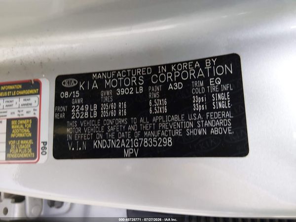 2016 KIA SOUL Plus