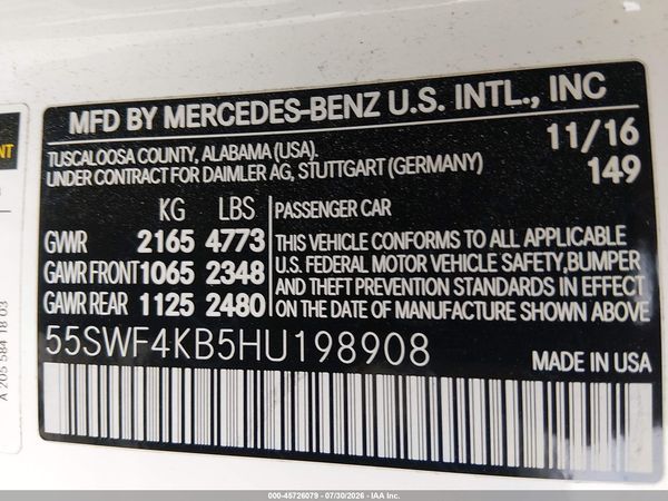 2017 MERCEDES-BENZ C 300 4MATIC