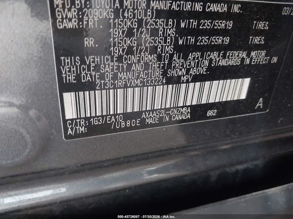 2021 TOYOTA RAV4 XLE PREMIUM