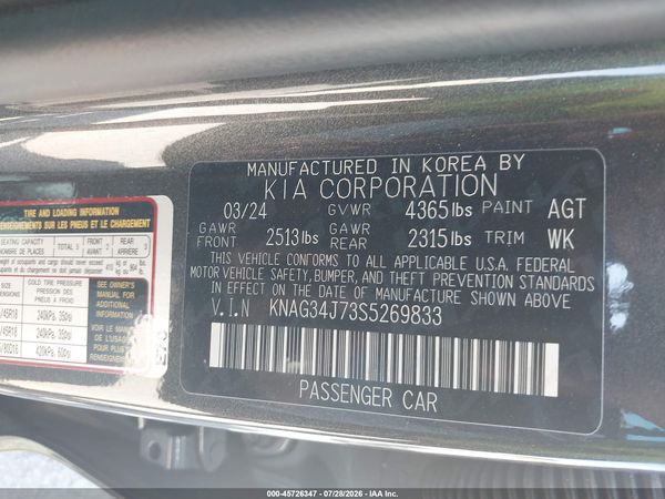 2025 KIA K5 EX