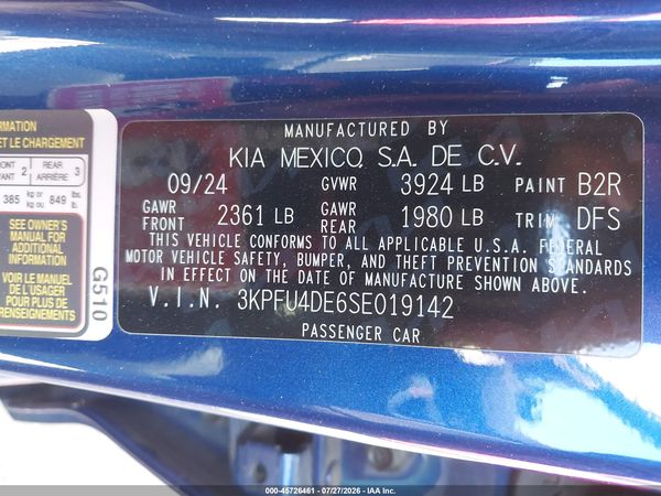 2025 KIA K4 EX