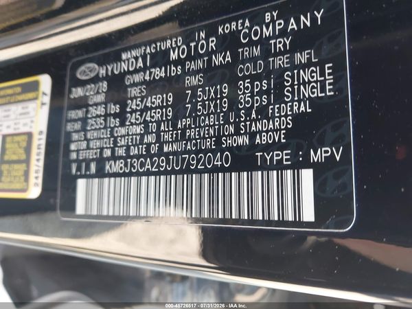 2018 HYUNDAI TUCSON VALUE