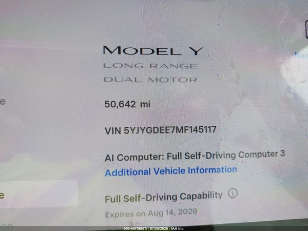 2021 TESLA MODEL Y