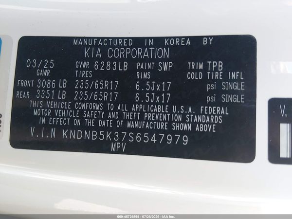 2025 KIA CARNIVAL MPV LXS