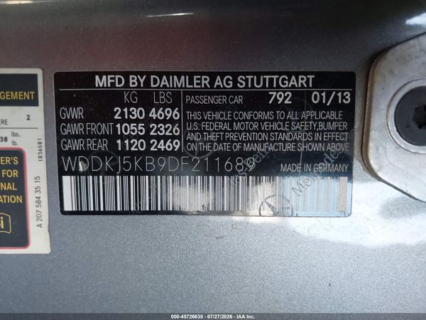 2013 MERCEDES-BENZ E 350 E350