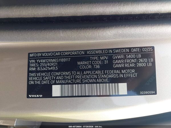 2025 VOLVO XC60 B5 ULTRA