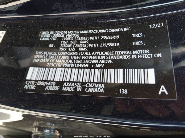 2021 TOYOTA RAV4 XLE PREMIUM