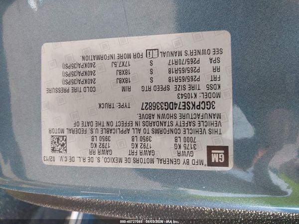 2013 CHEVROLET SILVERADO 1500 LT — I9