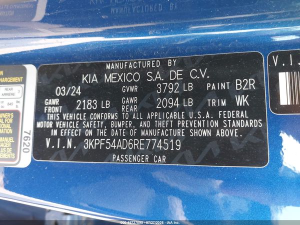 2024 KIA FORTE GT-LINE