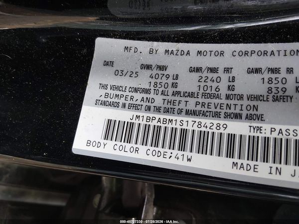 2025 MAZDA MAZDA3 2.5 S SELECT SPORT