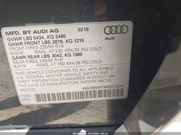 2019 AUDI Q5 45 PREMIUM