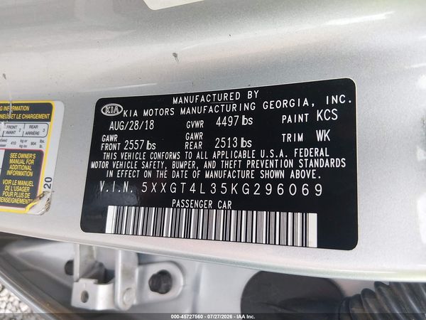 2019 KIA OPTIMA LX