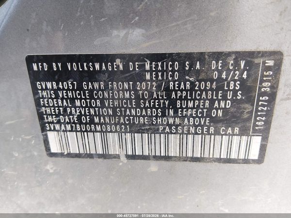 2024 VOLKSWAGEN JETTA 1.5T SPORT — I9