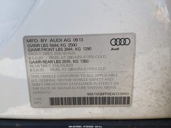 2014 AUDI SQ5 3.0T PREMIUM PLUS