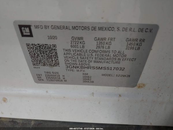 2021 CHEVROLET BLAZER AWD 2LT — I9