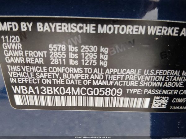 2021 BMW M550I XDRIVE