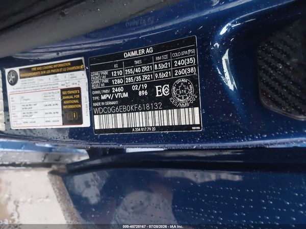 2019 MERCEDES-BENZ AMG GLC 43 4MATIC