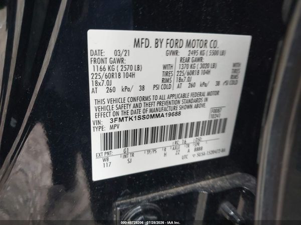 2021 FORD MUSTANG MACH-E SELECT