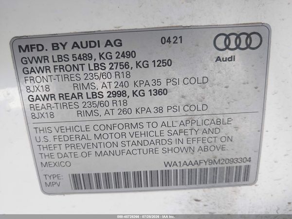 2021 AUDI Q5