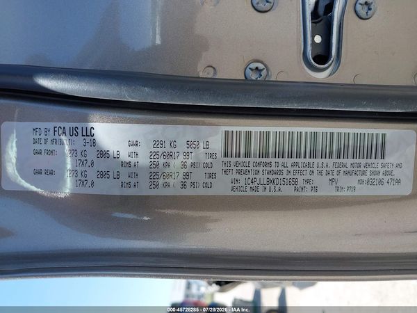 2019 JEEP CHEROKEE LATITUDE PLUS FWD