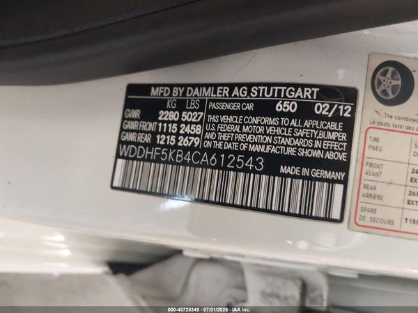 2012 MERCEDES-BENZ E 350 E350