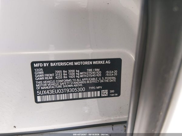 2026 BMW X5 PHEV XDRIVE50E