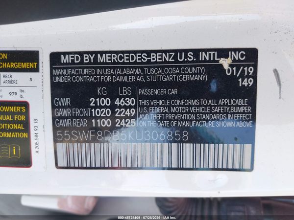 2019 MERCEDES-BENZ C 300 C300