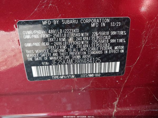 2024 SUBARU FORESTER TOURING — I9