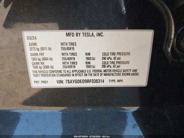 2024 TESLA MODEL Y