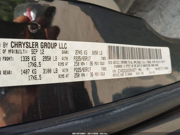 2013 DODGE GRAND CARAVAN CREW