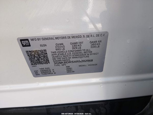 2024 CHEVROLET BLAZER FWD 3LT — I9