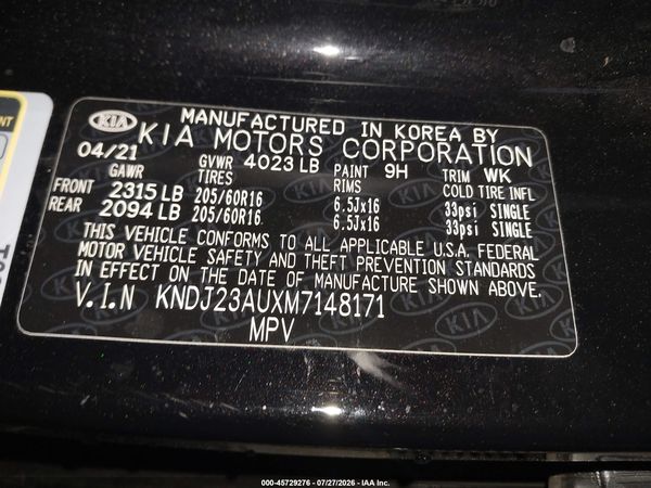 2021 KIA SOUL LX