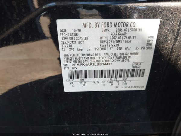 2020 FORD EDGE ST — I9