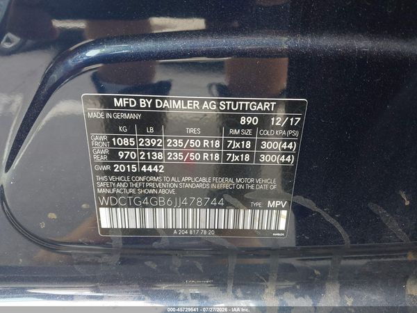 2018 MERCEDES-BENZ GLA 250 4MATIC
