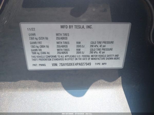2023 TESLA MODEL Y
