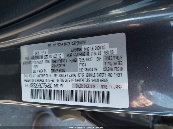 2016 MAZDA CX-5 TOURING