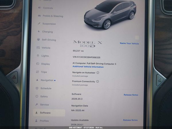 2017 TESLA MODEL X 100D/75D/90D