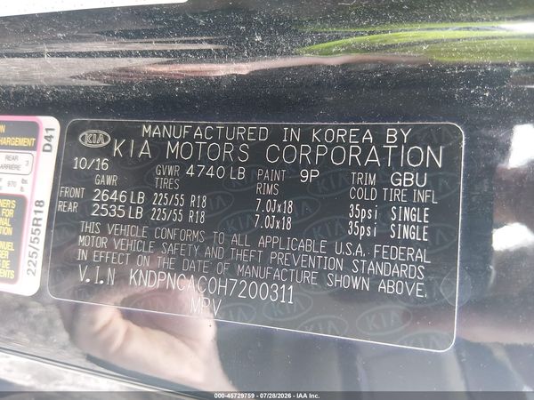 2017 KIA SPORTAGE EX